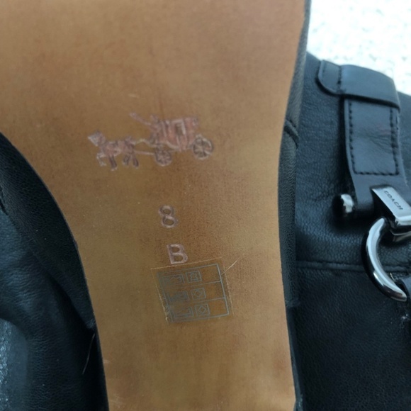 Coach Lafayette Black Peep Toe Booties Size 8B - Picture 8 of 8